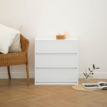 샤바스 컬러스토리 서랍장 3단 600, 화이트, 1개