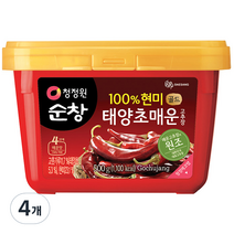 청정원순창 태양초 매운 고추장, 500g, 4개