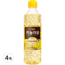 샘표 카놀라유, 500ml, 4개