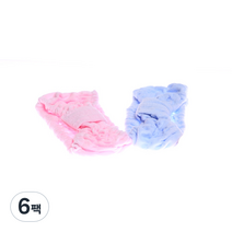 헤어밴드 주름밴드 미용재료 샤워밴드, 랜덤 발송, 6팩