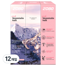 2080 퓨어 마운틴 핑크 솔트 치약, 120g, 12개입