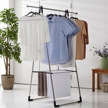 씨에스리빙 A형 길이조절 빨래건조대 블랙, 1개