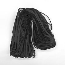 납작 고무줄 8~9mm x 90m, 블랙, 1개