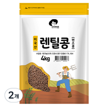 엉클탁 미국산 렌틸콩 렌즈콩, 2개, 4kg