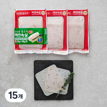 하림 하얀속살 밥싸먹는 프리미엄 슬라이스햄, 100g, 15개
