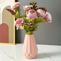 라베람 모던 데코 플라스틱 꽃병, 핑크