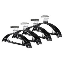 데코트리 프리미엄 미끄럼방지 옷걸이 20p, 블랙, 20개입