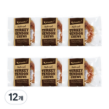 프레스키 터키츄 칠면조 힘줄 하드링S 11g, 칠면조 힘줄맛, 12개