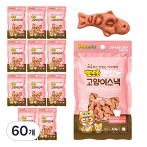 뽀로로펫 고양이 스낵 40g, 60개, 연어 + 새우 + 닭고기맛 혼합맛