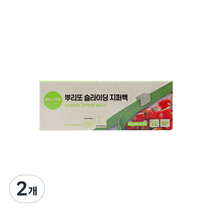 뿌리또 슬라이딩 지퍼백 60p, 중(M), 60개입, 2개