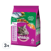 위스카스 포켓 참치 고양이 사료, 3kg, 3개