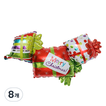 피앤비유니티 크리스마스 선물세트 상자 풍선 대형, 혼합색상, 8개