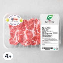 미트엔조이 미국산 목살 로스 구이용 (냉장), 500g, 4개