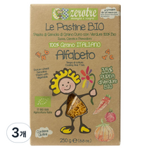 루스티켈라디아브루초 제로트레 알파베토 파스타, 250g, 3개