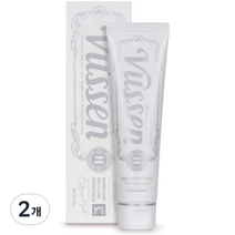 오스템 뷰센 뉴에이치 미백 치약 시트러스민트향, 120g, 2개