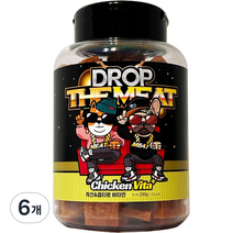 코코브라운드랍더미트 강아지용 간식 닭고기 & 옵티멈비타민, 혼합맛(돈피/닭고기), 200g, 6개