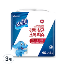 스카트 강력 살균 소독 티슈 40매 4입, 3팩