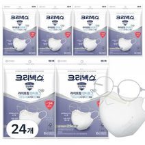 크리넥스 라이트핏 안티포그 마스크 KF94 대형, 5개입, 24개, 화이트