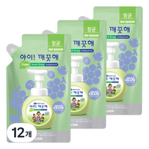 아이깨끗해 항균 거품 핸드 솝 리필 청포도향, 200ml, 12개