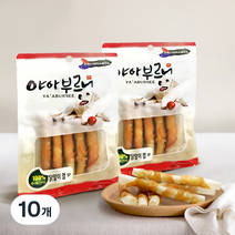 야아부르니 국내산 강아지 수제간식, 닭말이 맛, 10개