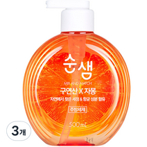 순샘 구연산 자몽 주방세제, 500ml, 3개