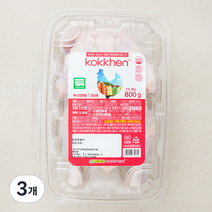 코켄 무항생제 인증 통닭, 800g, 3개