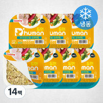듀먼 강아지 닭가슴살 & 채소 오리지널 화식 용기형 7팩 (냉동), 닭, 100g, 14팩
