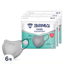 크리넥스 라이트핏 마스크 대형 KF94, 흰색, 6개, 17개입