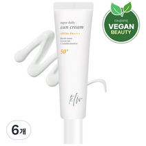 케이티더블유 아쿠아 데일리 비건 선크림 SPF50+ PA++++, 35ml, 6개