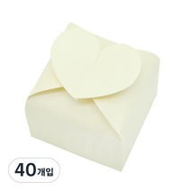 도나앤데코 반짝반짝 하트손잡이 미니 선물상자, 크림, 40개입