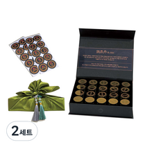 러블리팜 돈진단 한약 용돈박스 20구 + 보자기 + 태슬장식 2p + 설명서 + 원형스티커 풀세트, 녹색(보자기), 랜덤발송(태슬장식), 2세트
