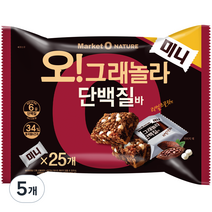 오리온 오 그래놀라 단백질바 미니 25p, 312g, 5개