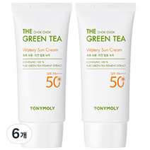 토니모리 더 촉촉 그린티 수분 선크림 SPF50+ PA+++, 50ml, 6개