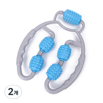센티브 5롤러 전신 종아리 지압 마사지기, 2개, 블루