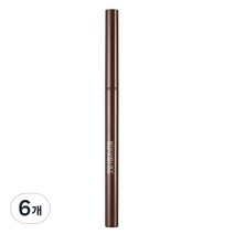 우드버리 크리미젤 수퍼슬림 오토아이라이너 0.12g, 브라운, 6개