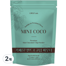 카페57 프리미엄 민트 초코칩 파우더, 1kg, 2개, 1개입
