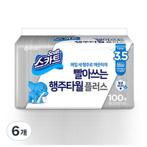 스카트 빨아쓰는 행주타월 플러스, 100매, 6개