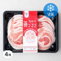 몬스터쉐프의 흑돼지 꽃삼겹살 (냉동), 600g, 4개