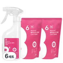 레인보우샵 베이킹소다 워터 다목적 세정제 500ml + 리필 500ml x 2p, 6세트