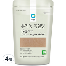 대상 청정원 유기농 흑설탕, 454g, 4개