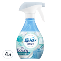페브리즈 섬유탈취제 용기형, 370ml, 4개, 다우니 실내건조 프레시 클린향