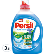 퍼실 딥클린 플러스 퓨어프레쉬 일반용 액상세제 본품, 3개, 2.7L