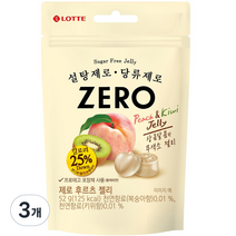 롯데제과 제로 후르츠 젤리 츄잉젤리, 3개, 52g