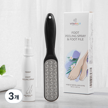 비타할로 발각질 제거제 스프레이 100ml + 풋파일, 1세트, 3개