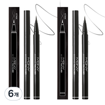 맥퀸뉴욕 워터프루프 펜아이라이너 0.6g, 딥 블랙, 6개
