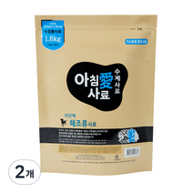 아침애 천연 수제 애견 사료 저단백해조류, 1.8kg, 2개