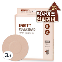 다슈 여성용 데일리 라이트 핏 커버 니플밴드 65mm 20p, 3개