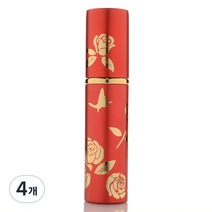 플라카 휴대용 간편한 향수 공병 10ml, 4개, 레드
