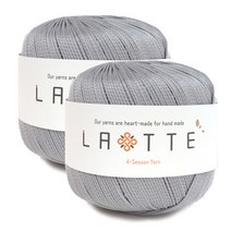 라떼 사계절 폴리 뜨개실 65g 2p, 20 그레이