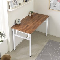 다다재 접이식 다용도 테이블 800 x 450 mm, 화이트다리 + 멀바우